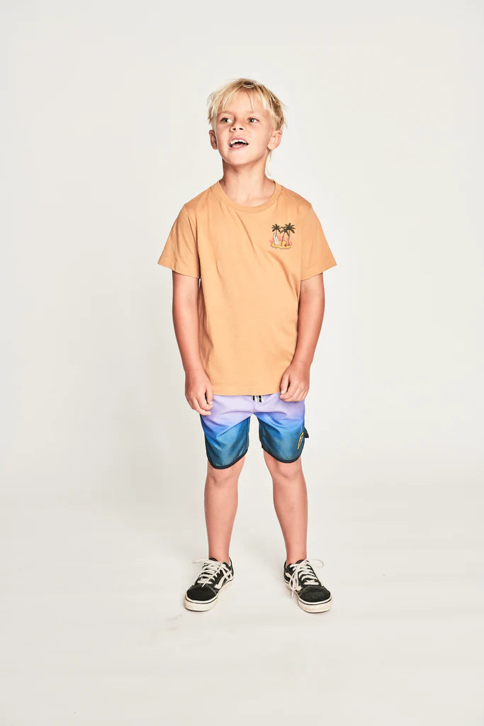 Munster Kids Munisland SS Tee - Lt Mustard