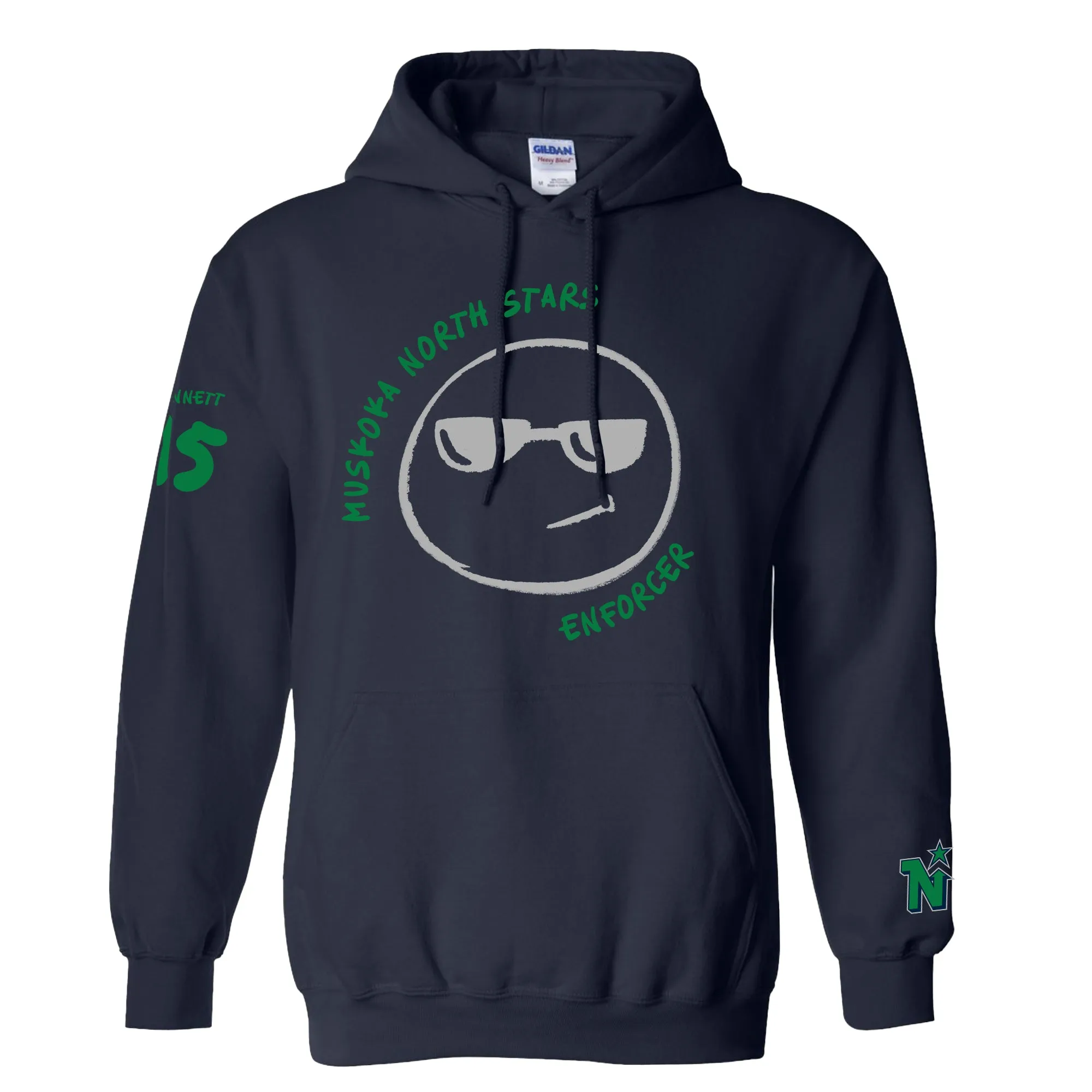 MUSKOKA NORTH STARS HOCKEY- Doodle Face - Personalized Hoodie Youth & Adult