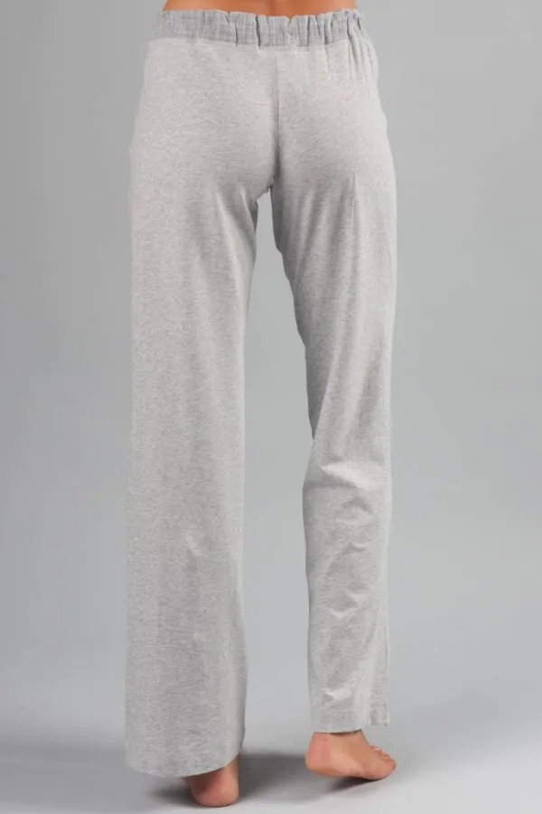 Naked Essential Cotton Stretch Pants with Gauze Trim