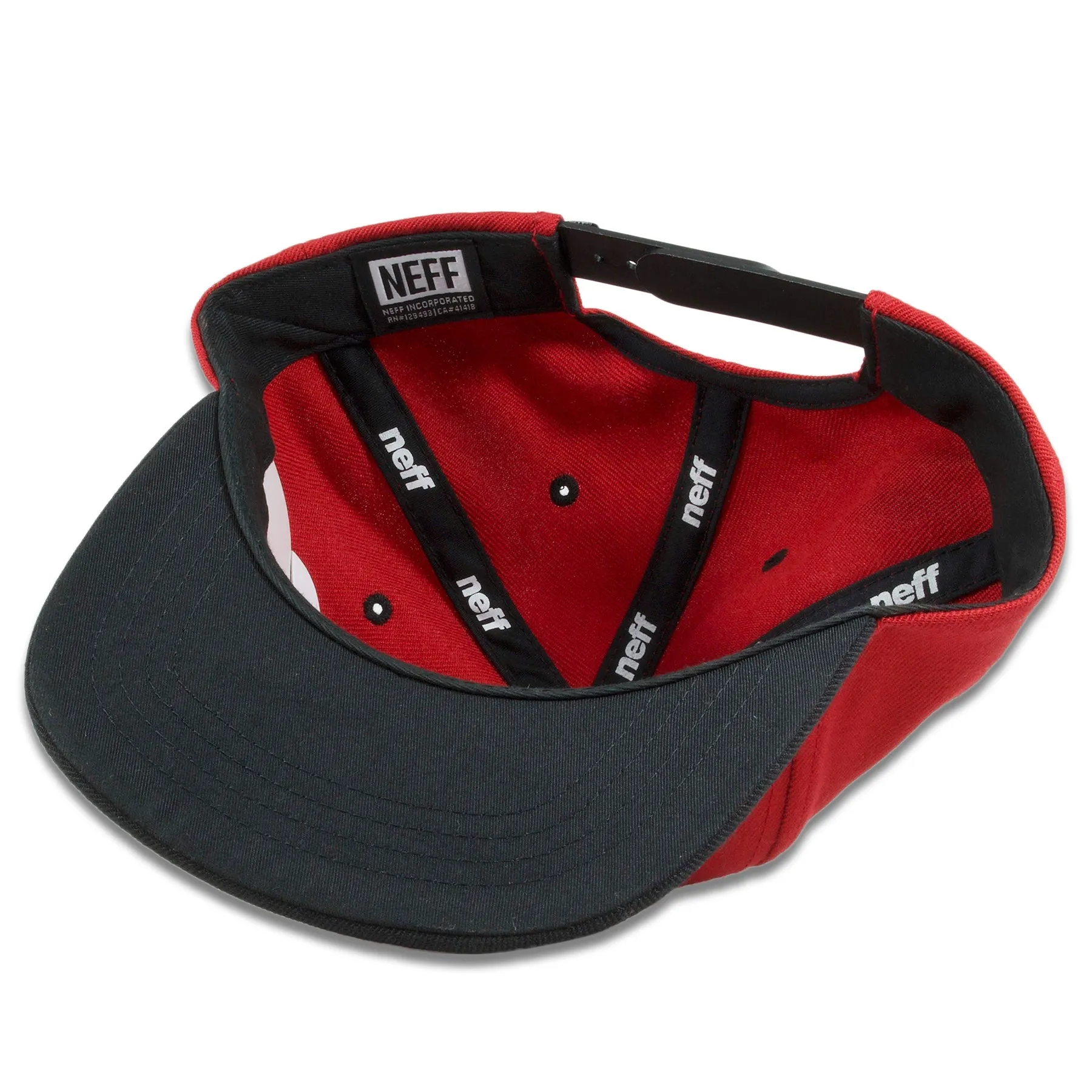 Neff Youth Sized Daily Red on Black Snapback Hat