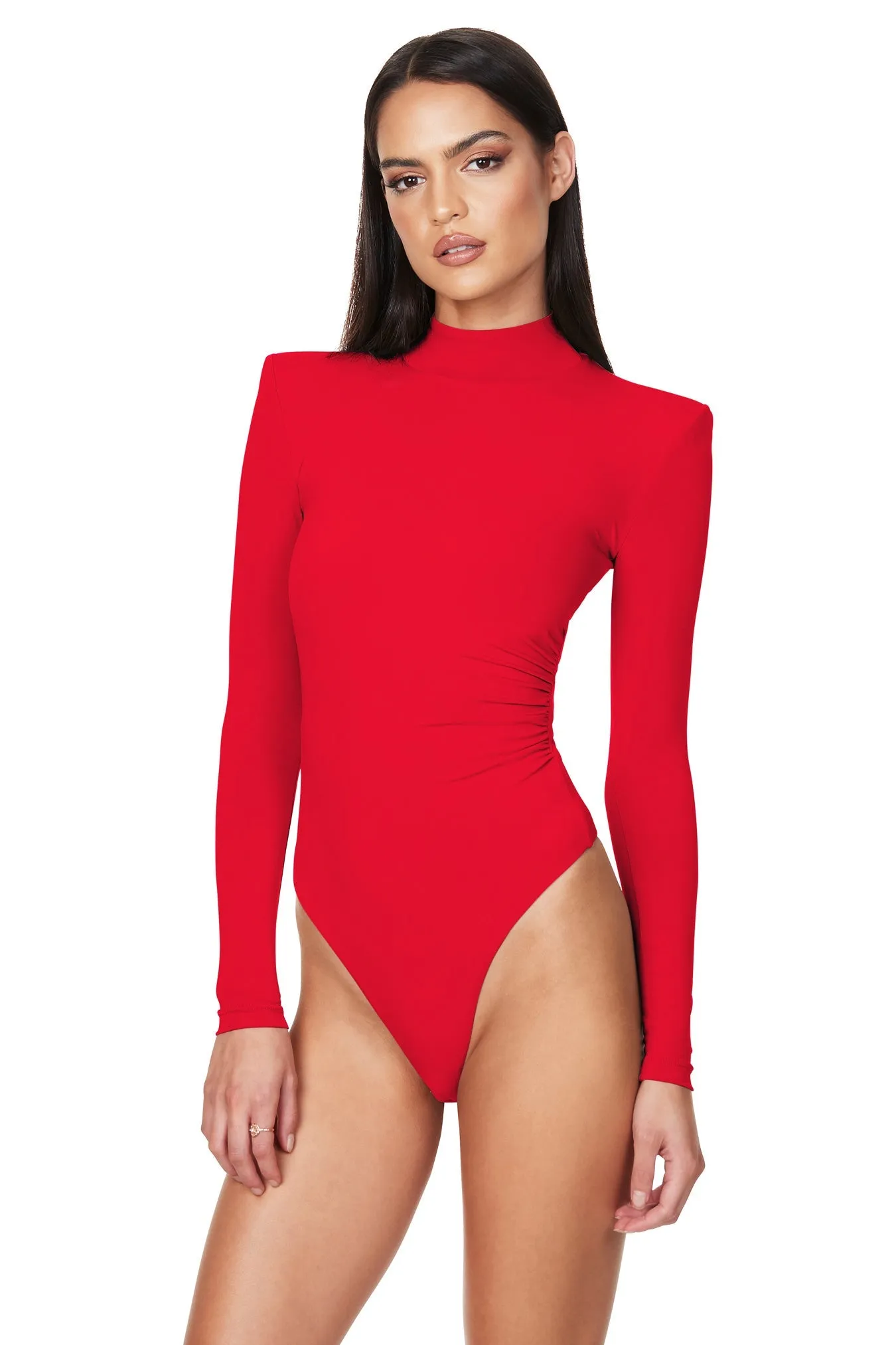 Nookie Anastasia High Neck Bodysuit - Scarlet