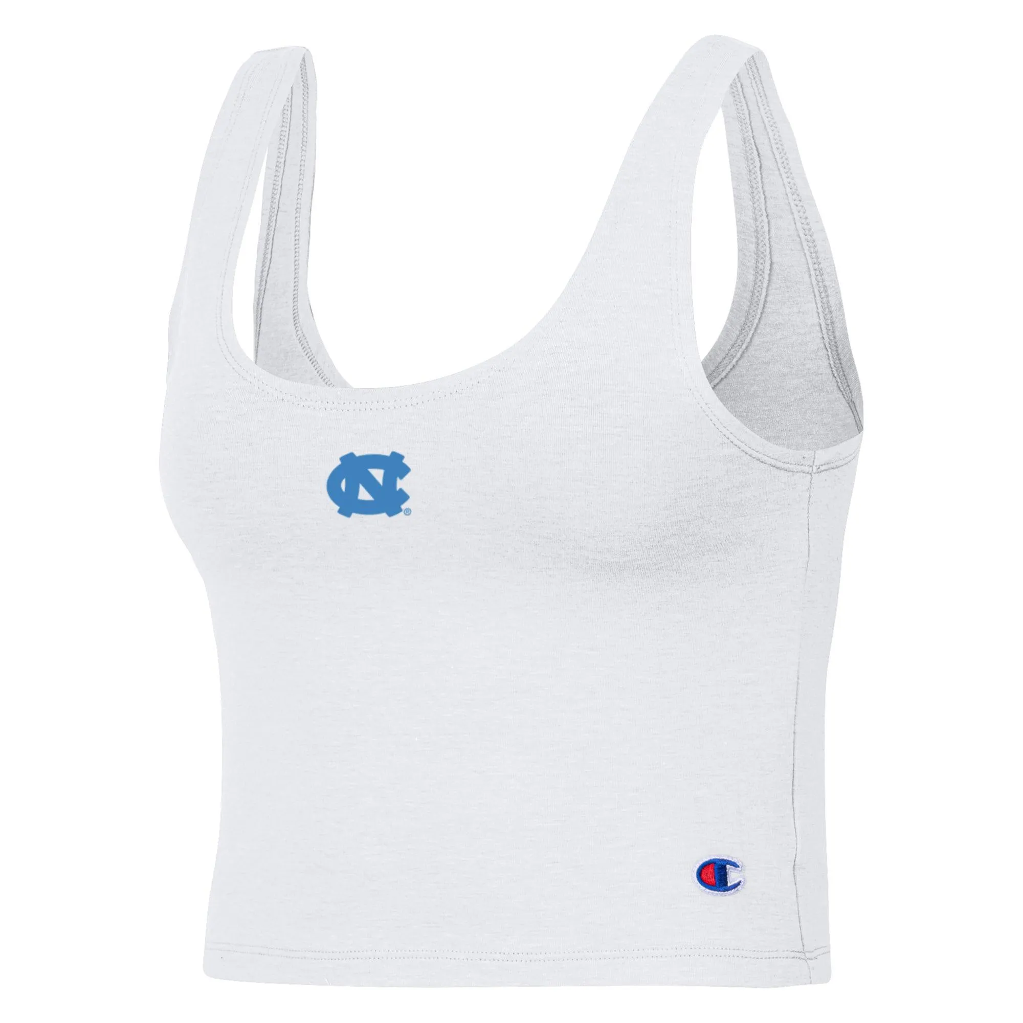 North Carolina Tar Heels Scoop Neck Crop Tank Top in White - LIMITED EDITION