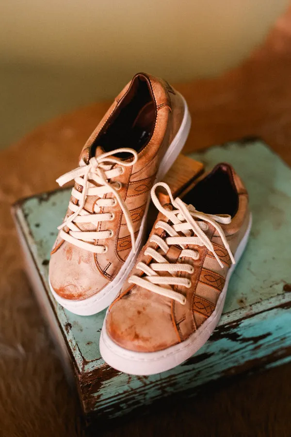 Odessa Leather Striped Sneaker ON SALE NOW: 25% OFF