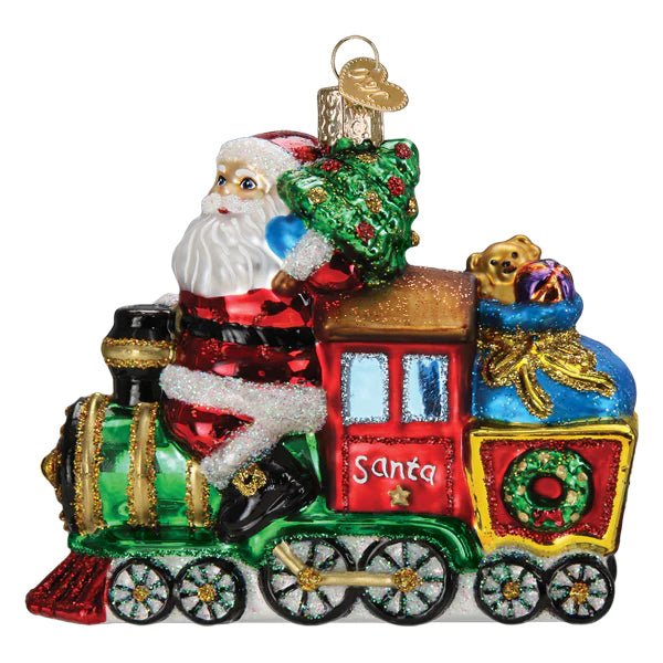 OWC Ornament - Santa on Locomotive