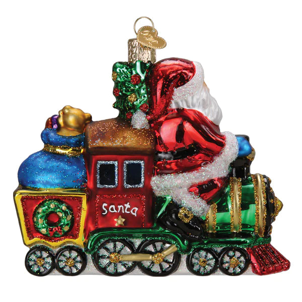 OWC Ornament - Santa on Locomotive