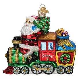 OWC Ornament - Santa on Locomotive