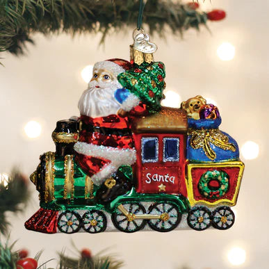 OWC Ornament - Santa on Locomotive