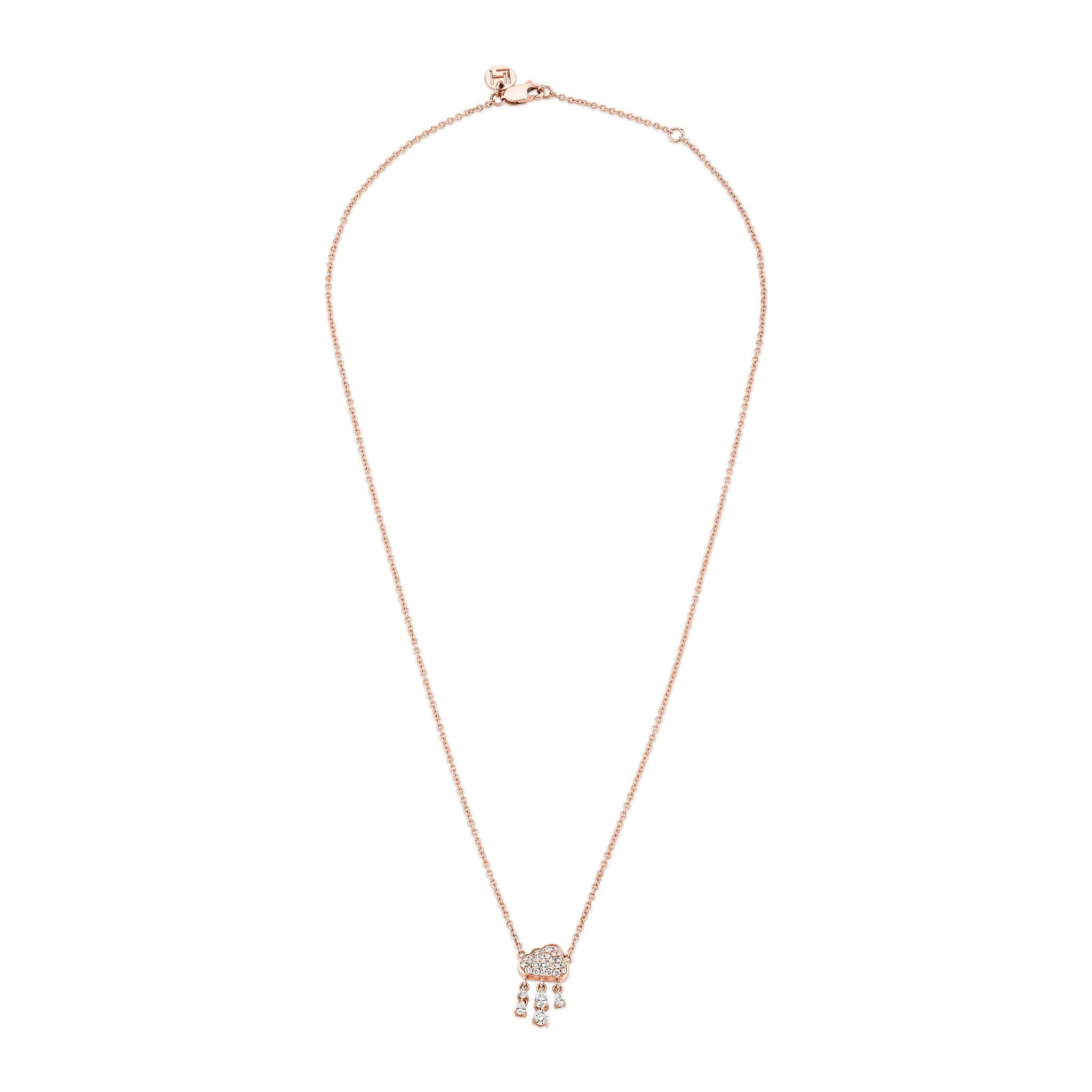 Pavé Diamond Rain Cloud Necklace