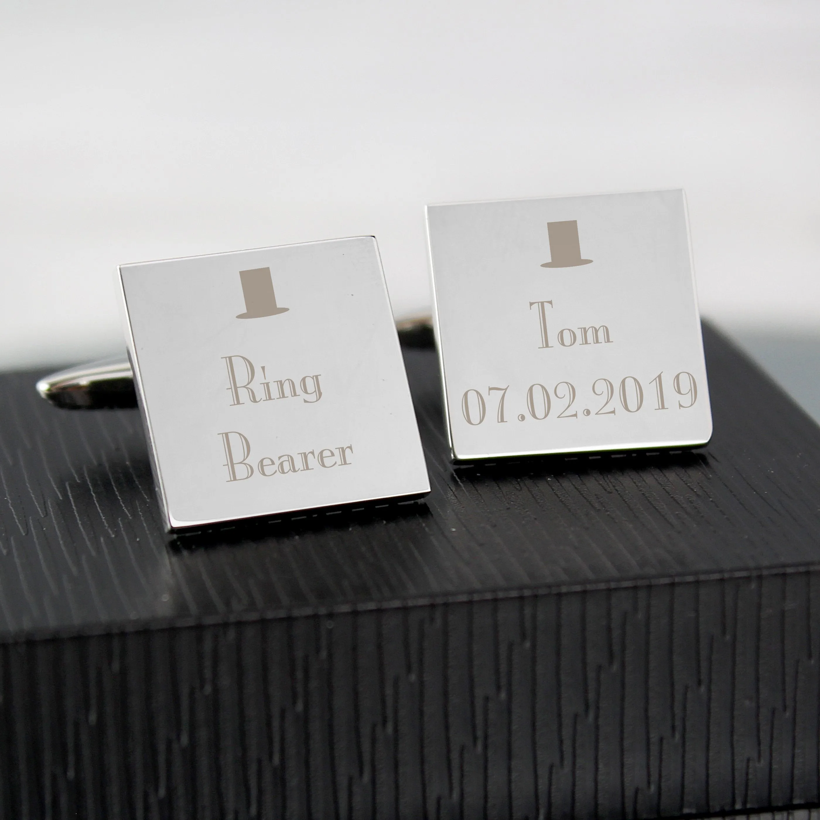 Personalised Decorative Wedding Any Role Square Cufflinks