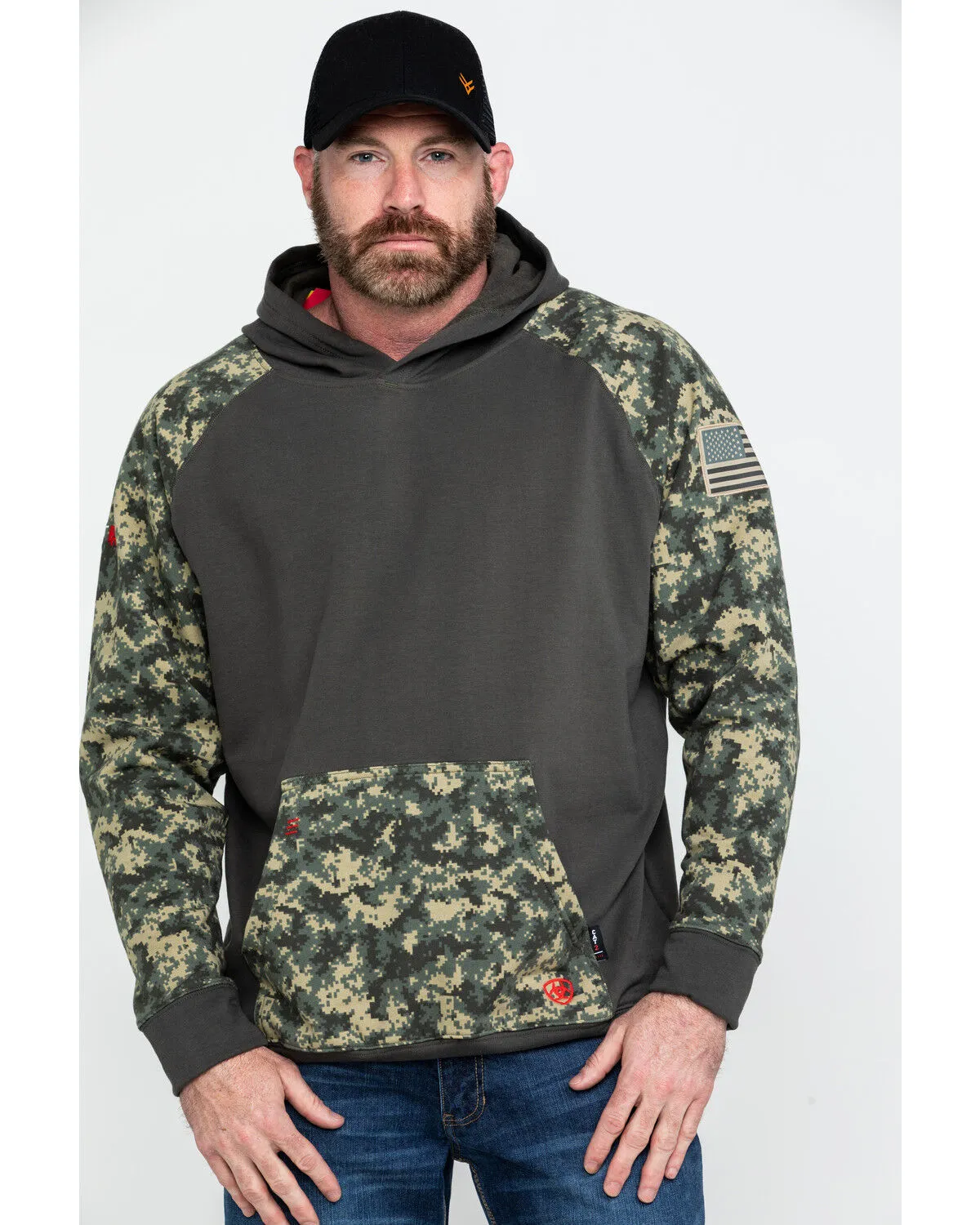 Product Name:  Ariat Men's FR Durastretch Camo Patriot Hoodie Work Sweatshirt - Big