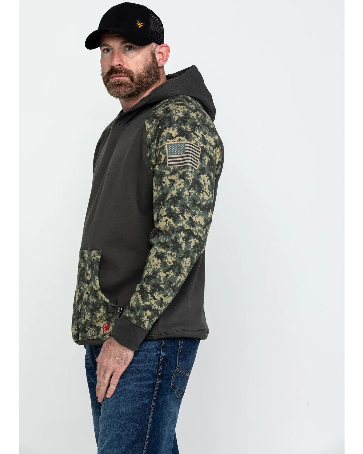 Product Name:  Ariat Men's FR Durastretch Camo Patriot Hoodie Work Sweatshirt - Big