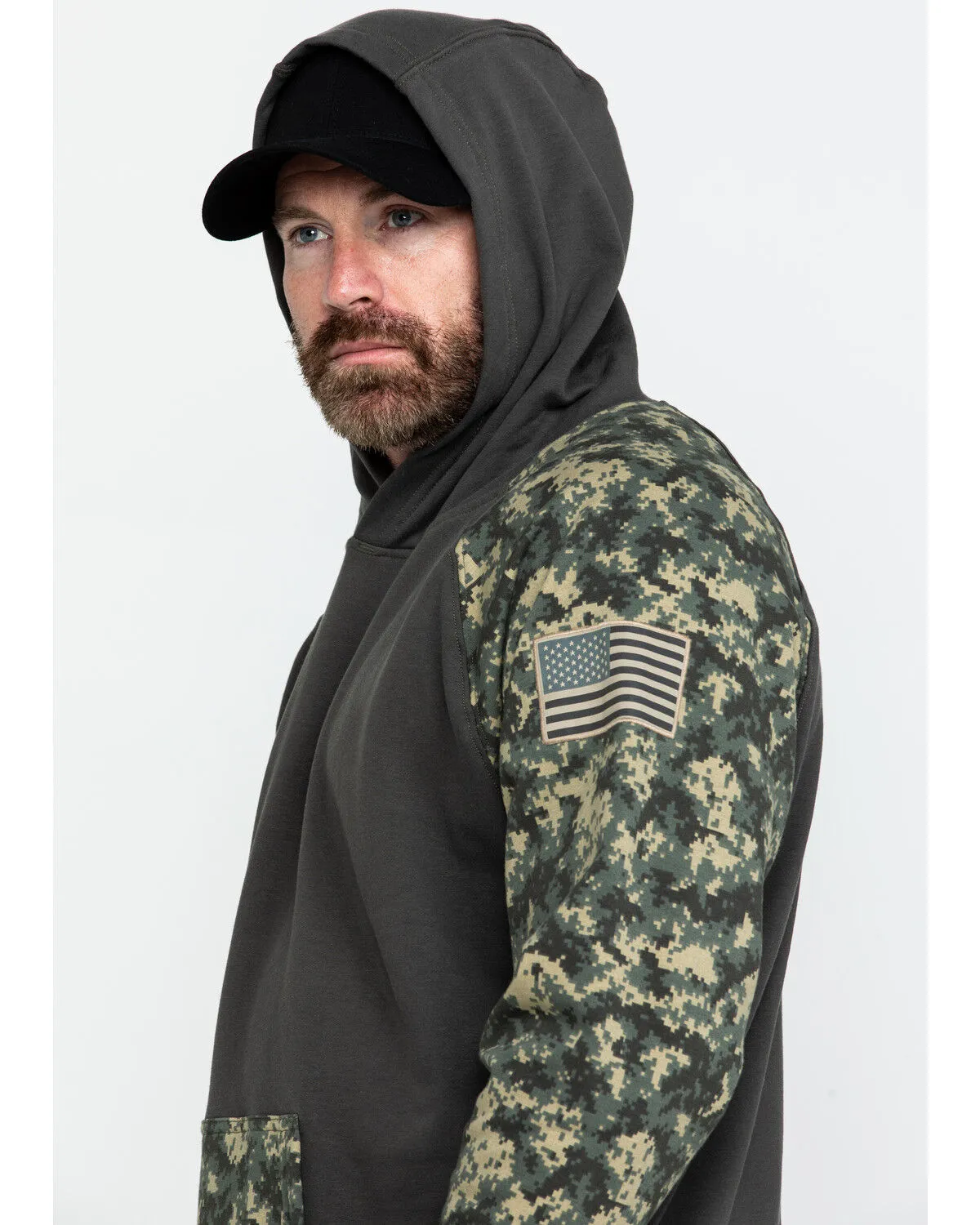 Product Name:  Ariat Men's FR Durastretch Camo Patriot Hoodie Work Sweatshirt - Big