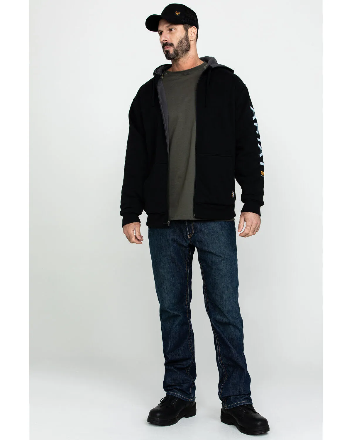 Product Name:  Ariat Men's Rebar All-Weather Full Zip Work Hoodie