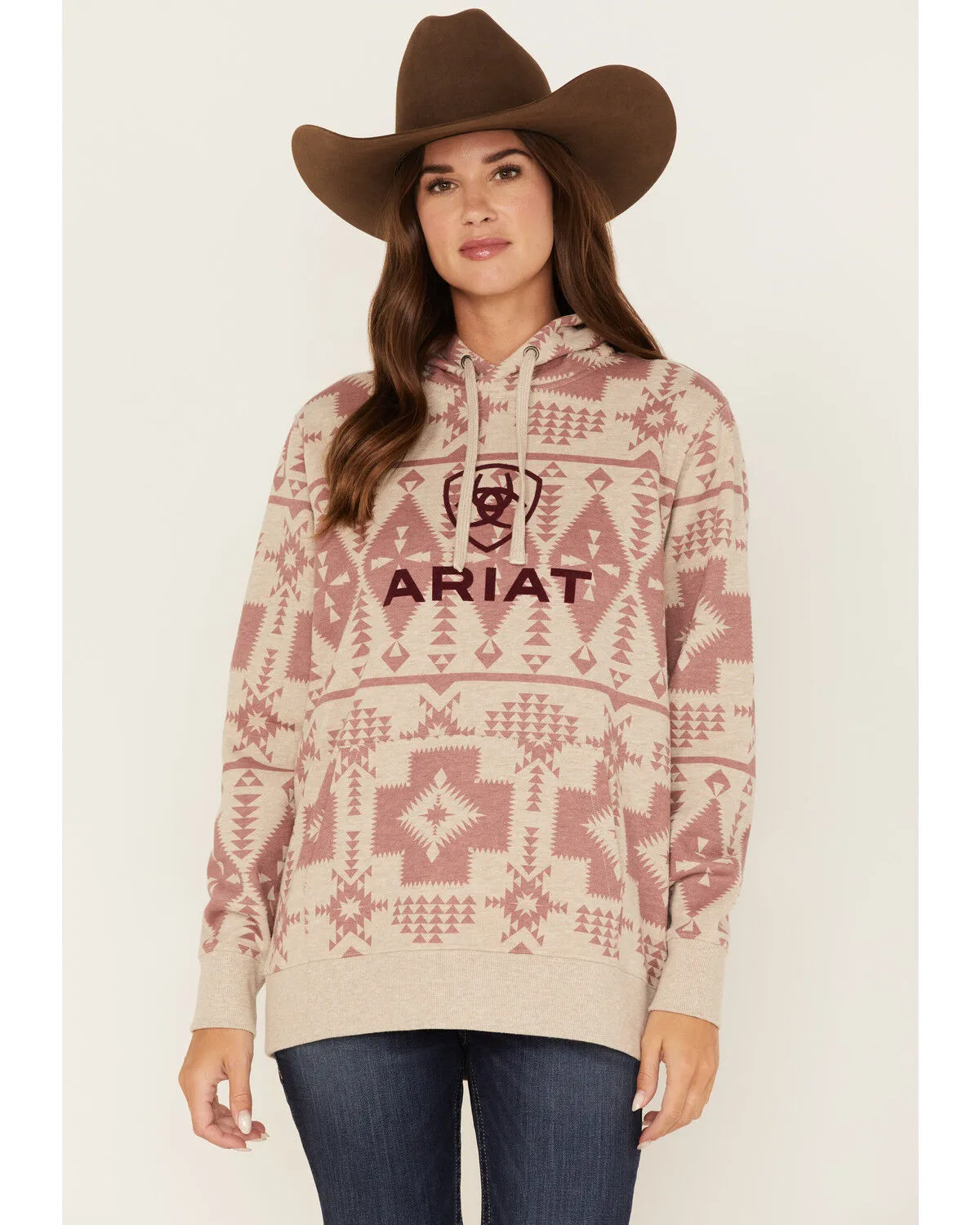 Product Name:  Ariat Women's Boot Barn Exclusive Southwestern Print Logo Graphic Hoodie