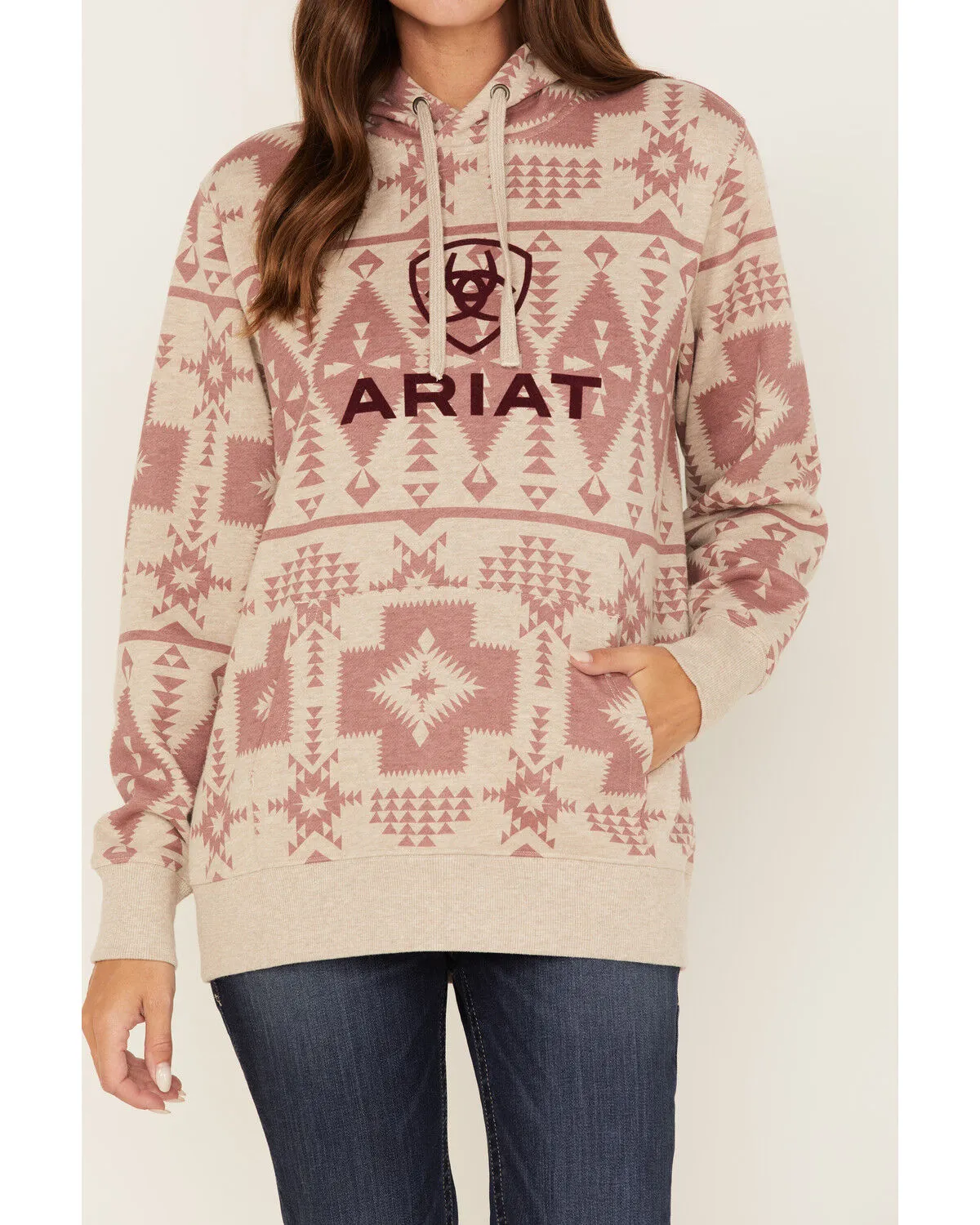 Product Name:  Ariat Women's Boot Barn Exclusive Southwestern Print Logo Graphic Hoodie