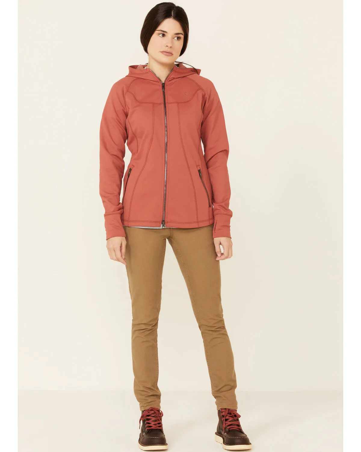 Product Name:  Ariat Women's Marsala Attain Thermal Zip-Front Hoodie