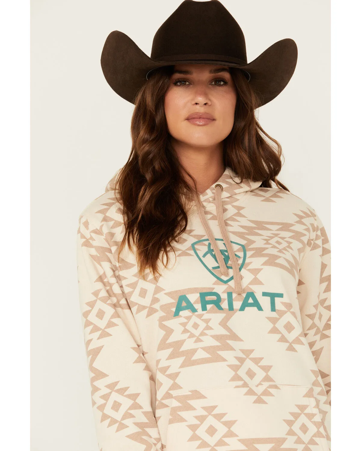 Product Name:  Ariat Women's R.E.A.L Southwestern Print Logo Hoodie