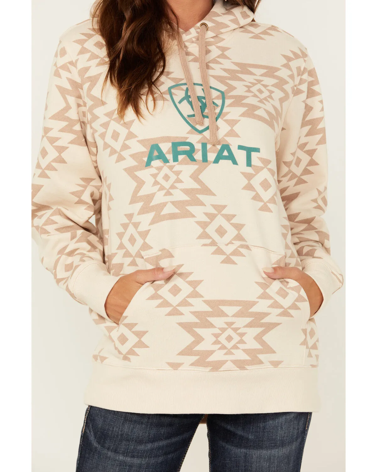 Product Name:  Ariat Women's R.E.A.L Southwestern Print Logo Hoodie