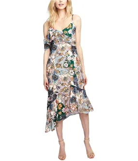 Rachel Roy Womens Ruffled Asymmetrical Dress