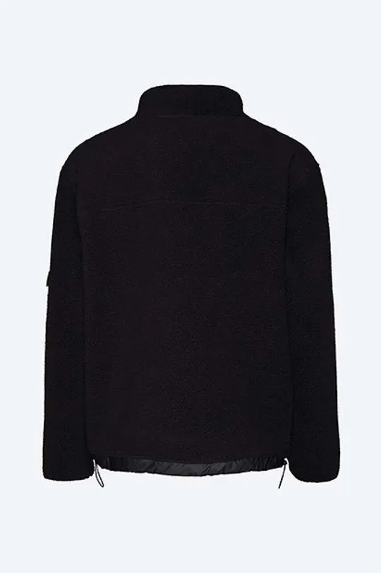 Rains sweatshirt Fleece High Neck black color