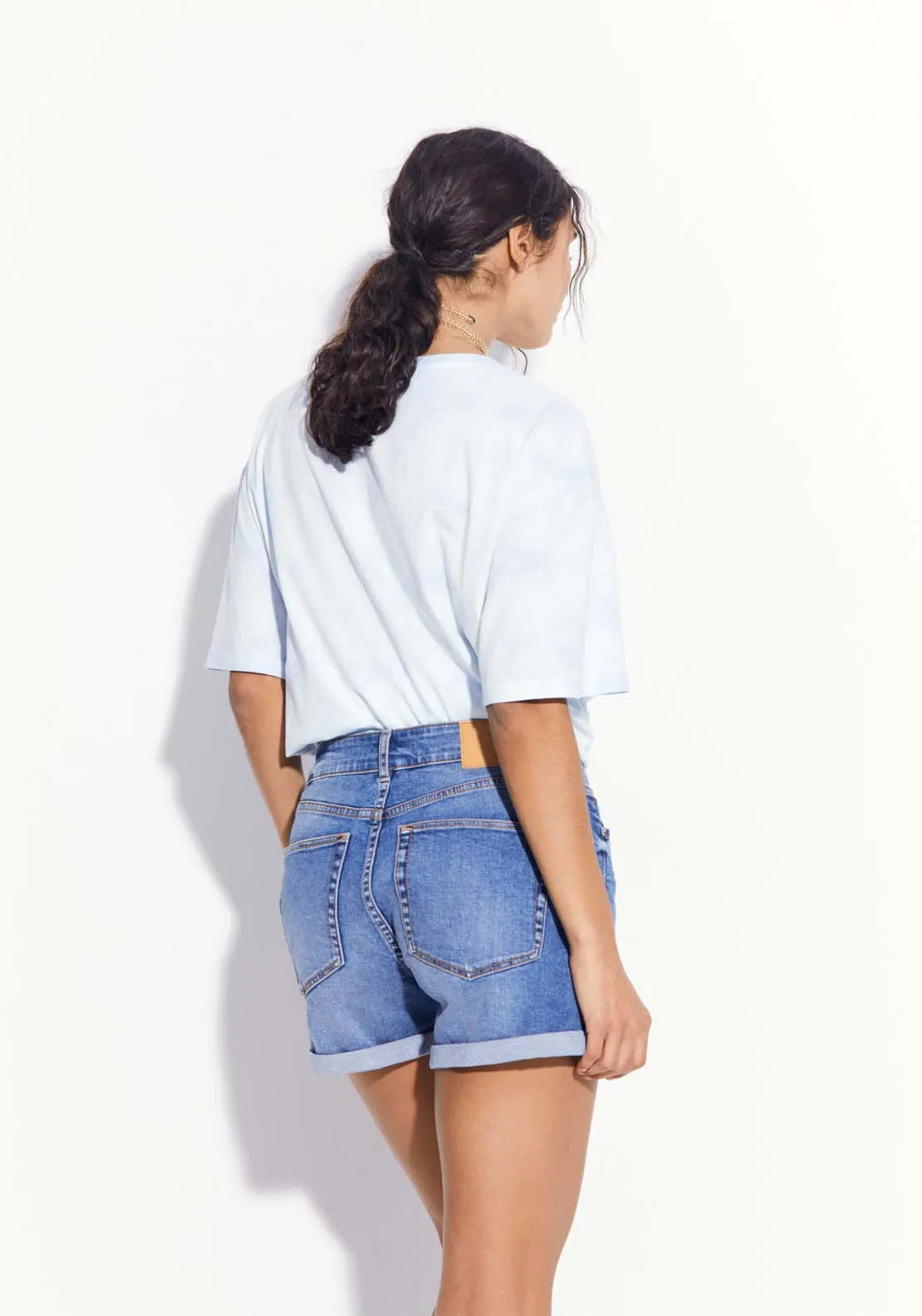 Relaxed-Fit Denim Bermuda Shorts