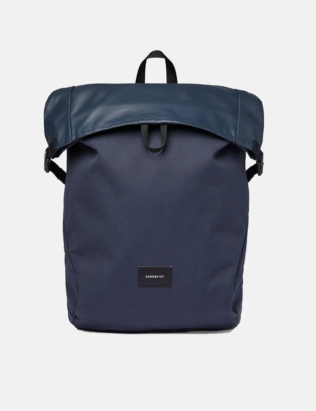 Sandqvist Alfred Rolltop Backpack (Polycotton) - Navy/Black