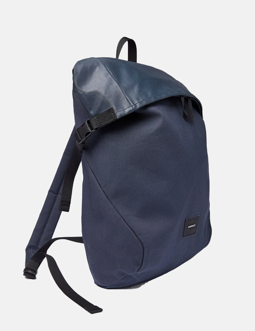 Sandqvist Alfred Rolltop Backpack (Polycotton) - Navy/Black