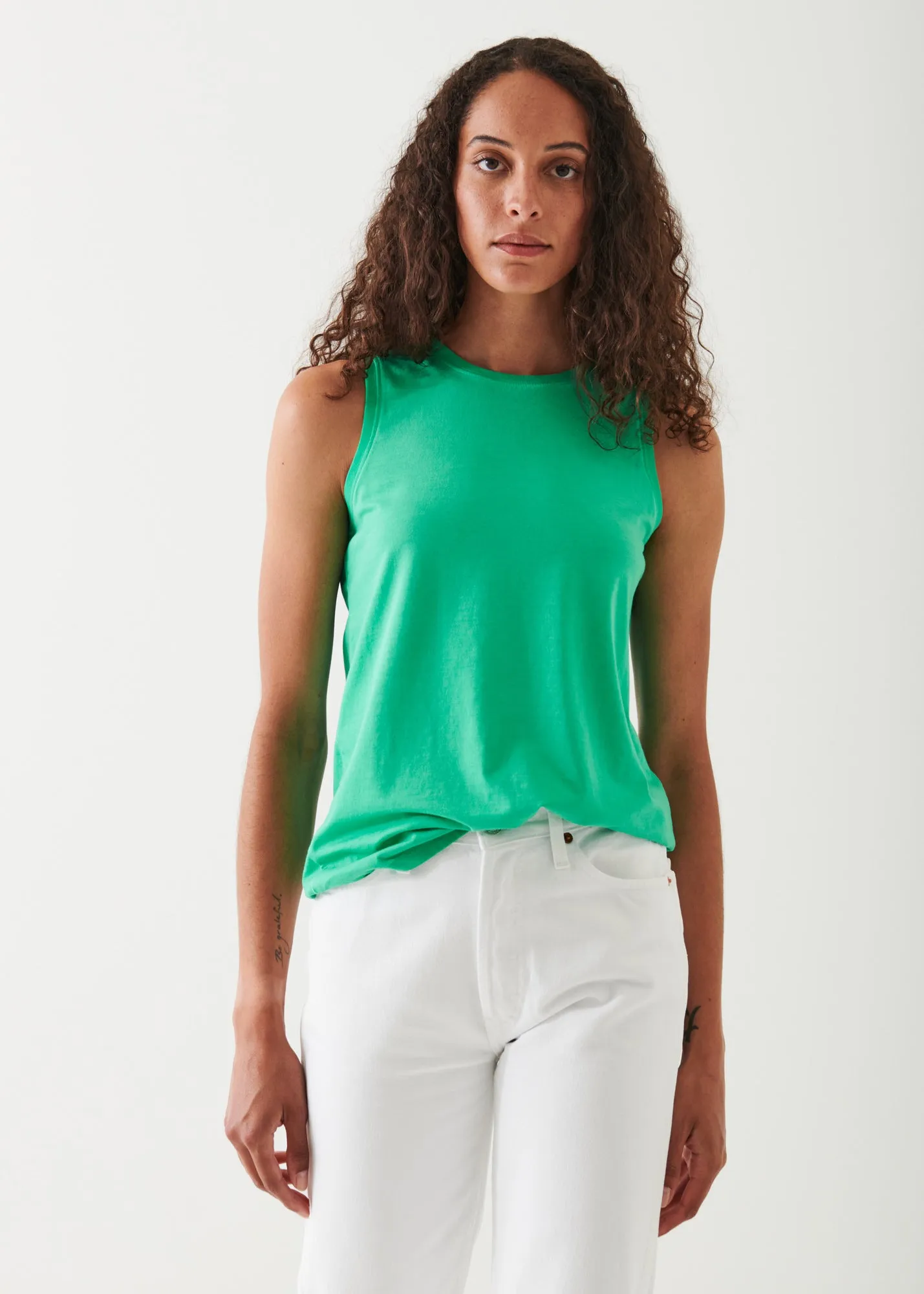 SUBLIME REACTIVE PIMA COTTON STRETCH BOYFRIEND TANK