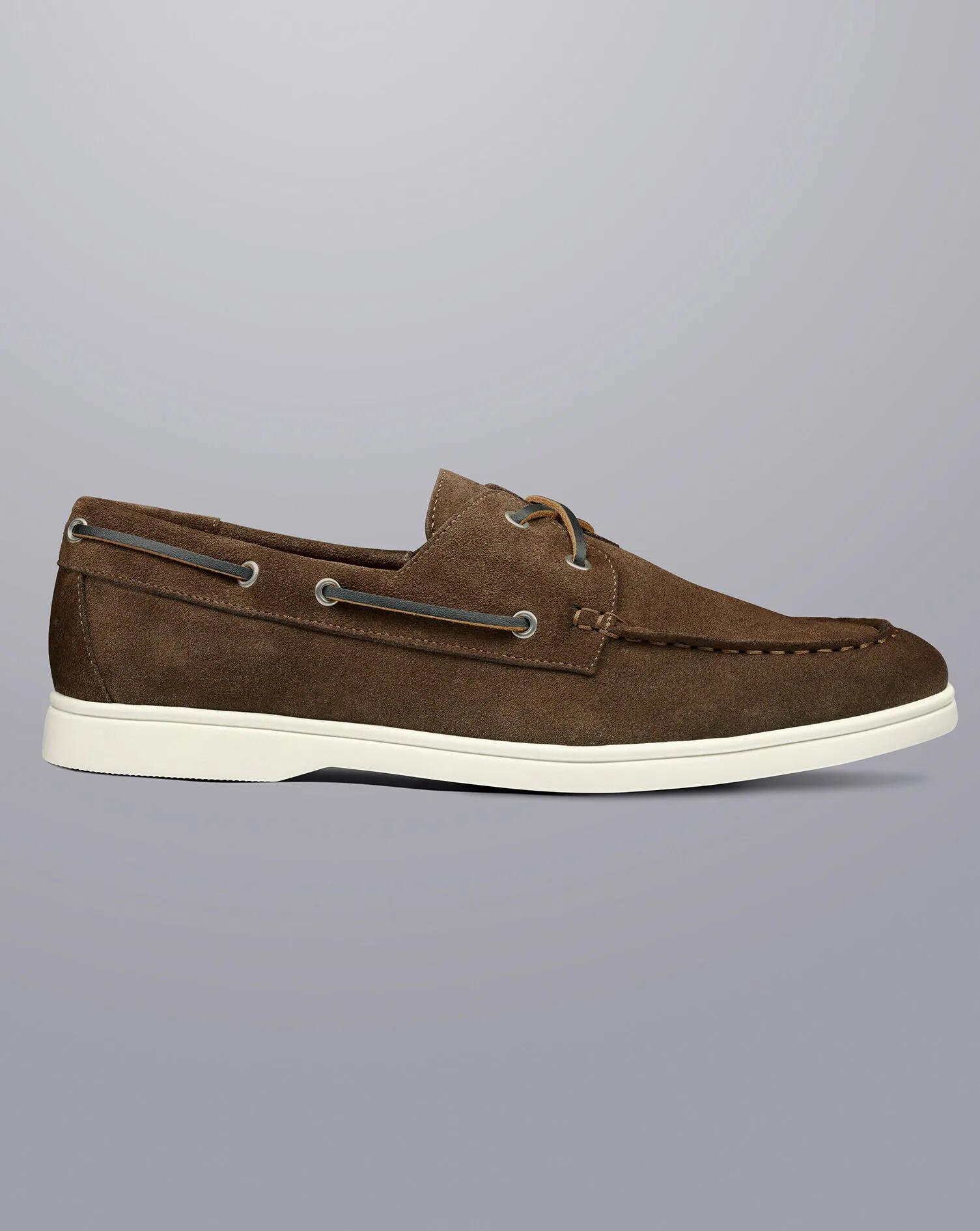 Suede Boat Shoes - Dark Chocolate