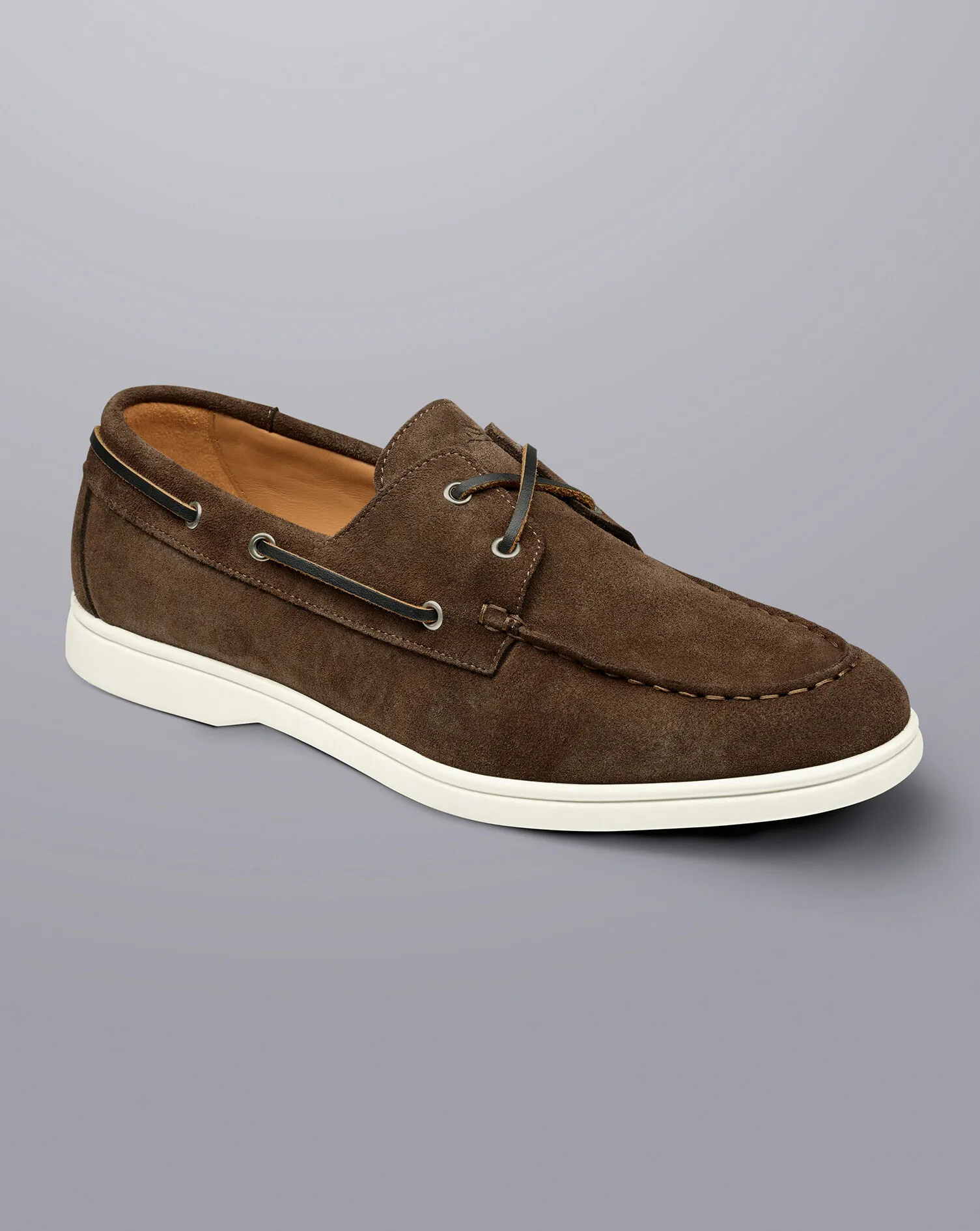 Suede Boat Shoes - Dark Chocolate