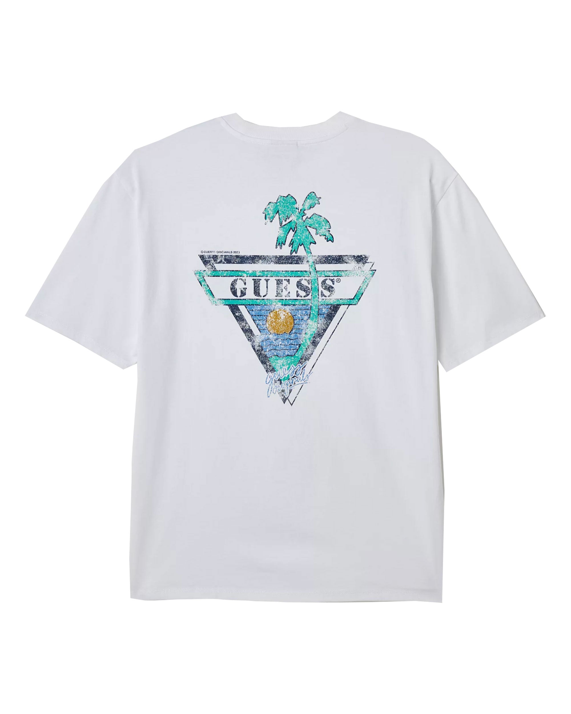 T-Shirt Uomo Guess Originals Palms Tee Bianco