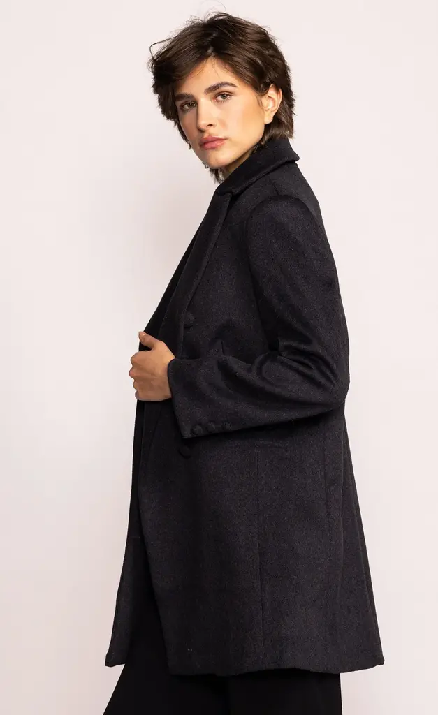 THE VALERIE COAT IN DARK GREY