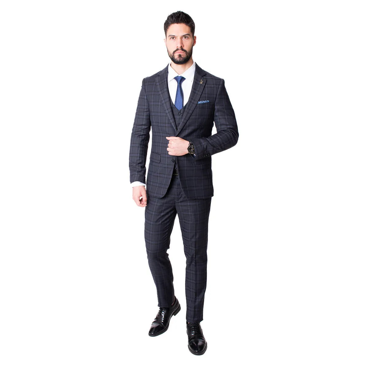 Traje y Chaleco Oxford Aldo Conti Black