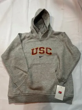 USC Trojans Authentic Nike Youth Heather Grey Pullover Hoodie