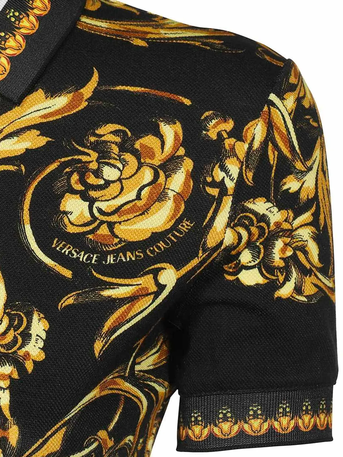 Versace Jeans Couture Barocco-Printed Polo Shirt