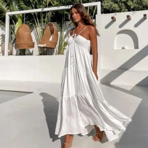 Women's Regular Dress Elegant Strap Sleeveless Solid Color Maxi Long Dress Daily