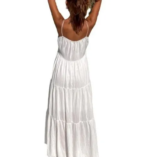 Women's Regular Dress Elegant Strap Sleeveless Solid Color Maxi Long Dress Daily