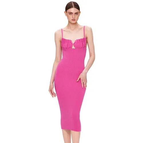 Women's Sheath Dress Strap Dress Sexy Simple Style Strap Sleeveless Solid Color Midi Dress Holiday